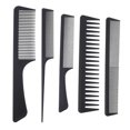 thumbnail image 1 of 5Pcs Carbon Fiber Hair Brush Fine and Wide Tooth Hair Styling Comb Rat Tail Comb, 1 of 4