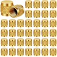 thumbnail image 1 of 1/4 Flare Cap, Round Brass with Neoprene O-Ring Seal HVAC Valve Cap 25Pcs, 1 of 5