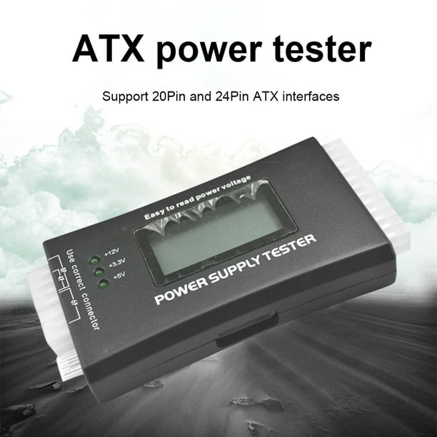 Herramientas Diagnosticas Probador de fuente de alimentación de computadora con pantalla LCD de 20/24 pines para ATX BTX ITX TFX
