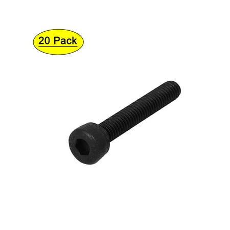 

M4 x 25mm Alloy Steel 12.9 Grade Cap Point Hex Socket Head Screw Black 20PCS
