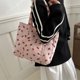 thumbnail image 3 of 9814 Bolso hombro para mujer gran capacidad con pana fresco pequeño pastoral bolso escolar para estudiante-PZ20240227008813 Rosa, 3 of 8
