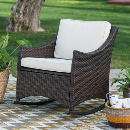 Country Style Rocker - Coral Coast Harrison Club Style Rocking Chair with Cushion