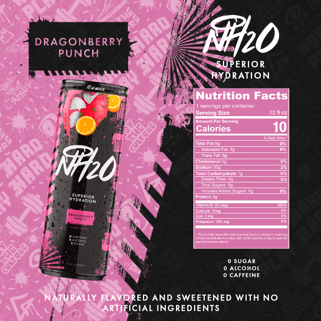 NH2O Superior Hydration Drink Variety Pack Zero Sugar Zero Caffeine Electrolyte 12-pack
