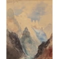 thumbnail image 3 of Thomas Moran 12x14 Black Modern Framed Museum Art Print Titled - From the Top of Great Fall, Yellowstone (1871), 3 of 5