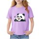 thumbnail image 2 of Blusas y camisas de manga corta con cuello redondo para niños Camiseta de verano de manga corta estampada para niñas Jersey elegante de cuello redondo para niñas Top de algodón para niños, 2 of 6