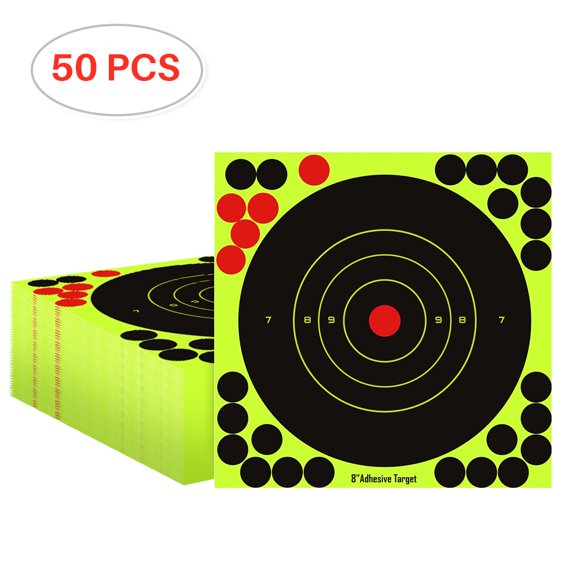 Planche à Tir 8 Pouces, 50 Pcs Autocollants Autocollants, ABS TPA, Facile à Peler, Durable, Adaptée pour une Utilisation Intérieure Ou Extérieure, Couleurs Vives