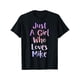 thumbnail image 1 of 100% Cotton Just a Girl Who Loves MiKe Gifts Personal Name Funny MiKe T-Shirt, 1 of 6