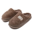 thumbnail image 5 of Yarkasie Slippers for Women Men, Soft Thick Memory Foam Slippers, Fuzzy Bedroom House Shoes Indoor, Brown Size 8.5, 5 of 9