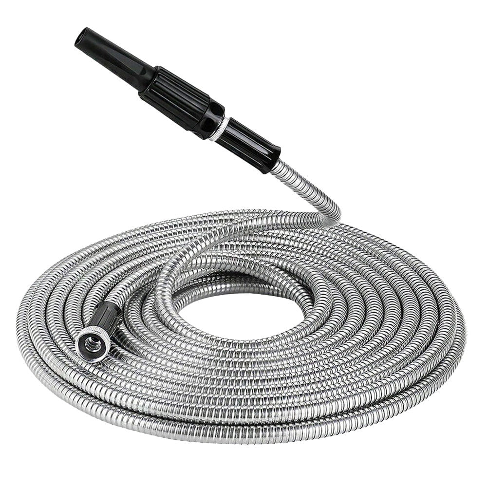 FUTUREORYY Retractable Garden Hose Silver Leak Prevention Homeowners 1Pack
