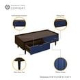 thumbnail image 4 of Manhattan Comfort Duane Coffee Table - Engineered Wood - Dark Brown & Navy Blue, 4 of 12