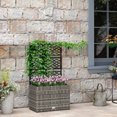 thumbnail image 2 of Outsunny Raised Garden Box with Trellis  Mixed Grey Metal Frame for Flowers and Vegetables, 2 of 9