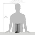 thumbnail image 4 of mDesign  3-Liter Round Metal Step Trash Can, Liner/Handle - Graphite Gray, 4 of 8