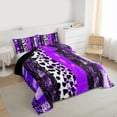 thumbnail image 3 of Castle Fairy Kids Animal Print Patchwork Twin Comforter Sets,Abstract Stripes Bedding Set, 3 of 8