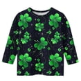 thumbnail image 4 of COM1950s Jour de la Saint-Patrick, Haut Décontracté en Forme de Cœur à Manches Trois-Quarts et Col Rond pour Enfants, Jour de la Saint-Patrick pour Enfants, 4 of 9