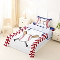 thumbnail image 5 of Erosebridal Blue Ice Cream Twin Sheet Sets,Baseball Ball Games Theme Bedding For Kids Boys 3-Piece, 5 of 6