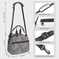 thumbnail image 2 of Disketp Black White Stripes Lonchera Térmica para Mujer y Hombre, Bolsa de Almuerzo Reutilizable e Impermeable para Trabajo, Viajes y Picnic, 2 of 7