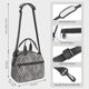 thumbnail image 2 of Disketp Black White Stripes Lonchera Térmica para Mujer y Hombre, Bolsa de Almuerzo Reutilizable e Impermeable para Trabajo, Viajes y Picnic, 2 of 7