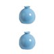 thumbnail image 4 of Injueey Cerámica Color vibrante simple: jarrón de cerámica elegante para ramos de flores frescas y regalos No daña los muebles Azul sólido Azul Azul 2piezas, 4 of 6