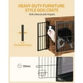 thumbnail image 6 of Hzuaneri Furniture Style Dog Crate, Dog Kennels, Rustic Brown and Black DFC80101B, 6 of 9