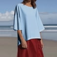 thumbnail image 2 of Fall Tops for Plus Size Women 2025 Womens Shirts Womens 3/4 Sleeve Tops and Blouses for Fall Womens Blouse My Items Ordered, 2 of 5