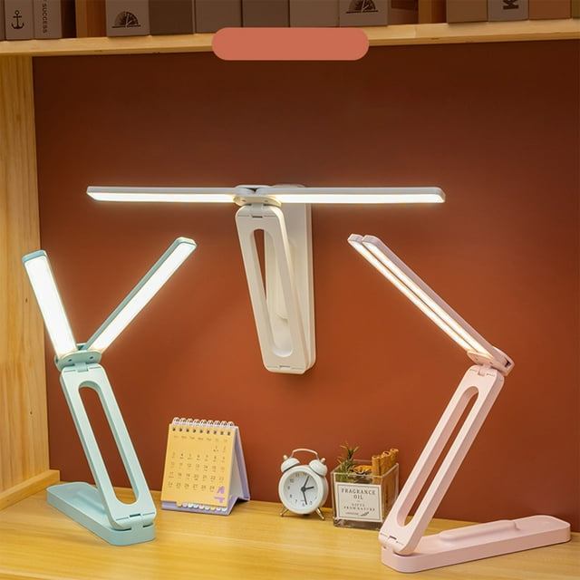 Lámpara de escritorio 2 en 1 con brazo flexible • 3 modos de color y regulable • Luz LED de doble cabeza para oficina en casa • Control táctil y función de memoria