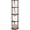 Black Walnut/Brown, variant on SolaceHue Corner Shelf, 5-Tier Corner Bookshelf, Open Storage Shelves, for Organization and Storage, Living Room, Home Office, Garage, Bedroom, Dark Mocha