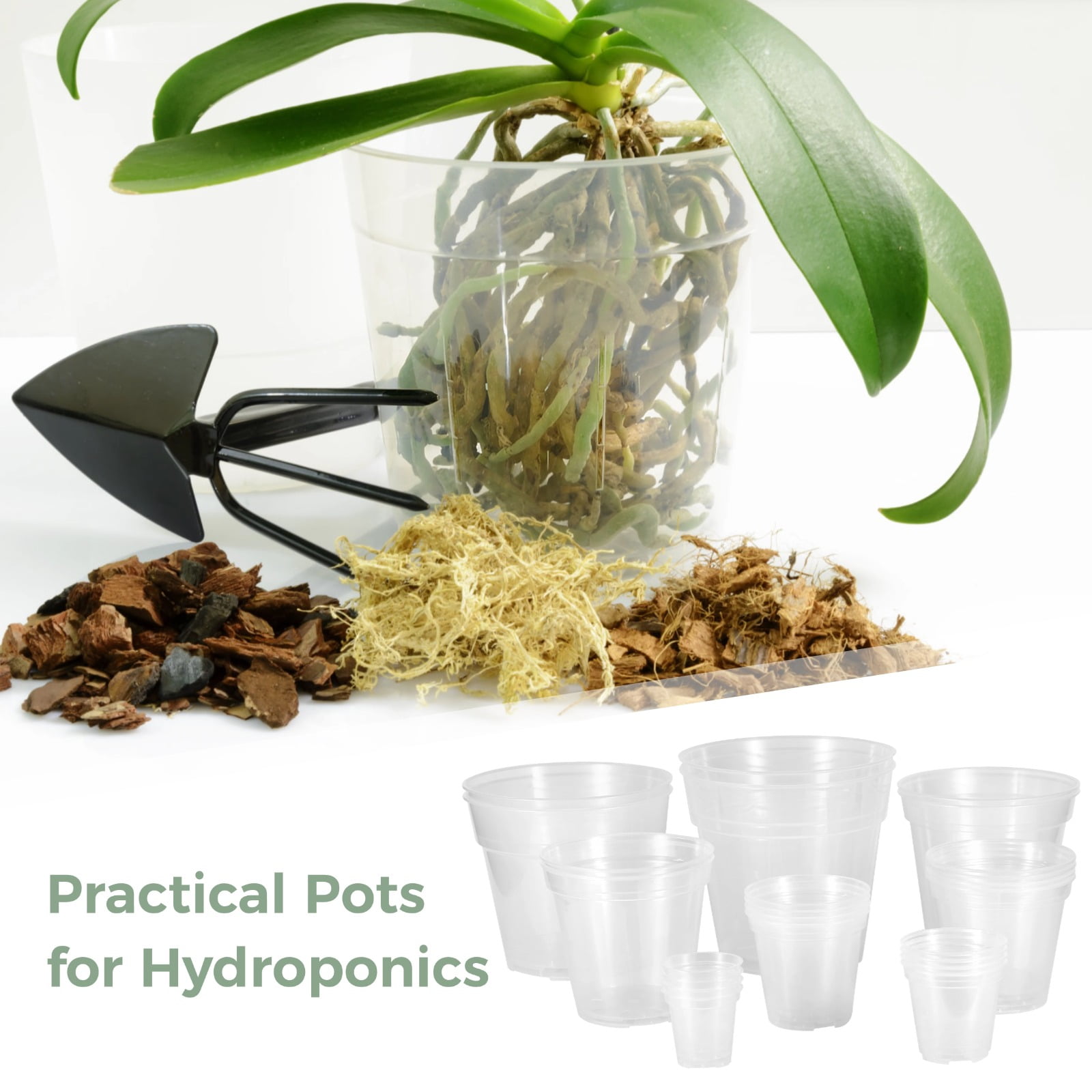 24 Pack Hydroponic Baskets, Plastic Mesh Planting Pots with Drainage – Stackable Root Control Grow Baskets for Lily, Indoor Gardening