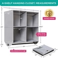thumbnail image 2 of Organizador de armario colgante HOLDN' STORAGE, 4 estantes, bambú, 2 of 9