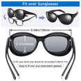 thumbnail image 4 of TINHAO Polarized Fit Over Glasses Sunglasses for Women UV Protection, Trendy Oversized Cat Eye Sunglasses for Driving Riding, 4 of 7