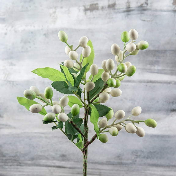 Artificial Berries, Berry Olive Fruit Branch, Fake Plants, Lifelike Fruits Fake Greenberries for Wedding DIY Home Plant Wall Party Decoration