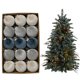thumbnail image 5 of 15 Unidades/caja Bolas Navidad Terciopelo Creativa para Navidad 8cm (azul), 5 of 9