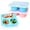 Blue & Pink, variant on 2-Pack 15oz Reusable Silicone Food Storage Containers, 3-Compartment Leakproof Snack Boxes, BPA-Free Ice Cube Molds for Meals & Snacks(Purple & Blue）