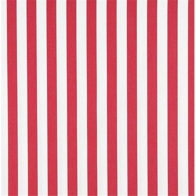 Designer Fabrics B487 54 Po. Grand Rouge, Tissu d'Ameublement Rayé Intérieur & Extérieur Marine Scotchgard