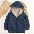 thumbnail image 2 of YunPes Kids Girls Fleece Hooded Jacket Cardigan Winter Warm Zipper Plain Coat Cute Soft Furry Fuzzy Fall Outwear with Pockets, 2 of 4