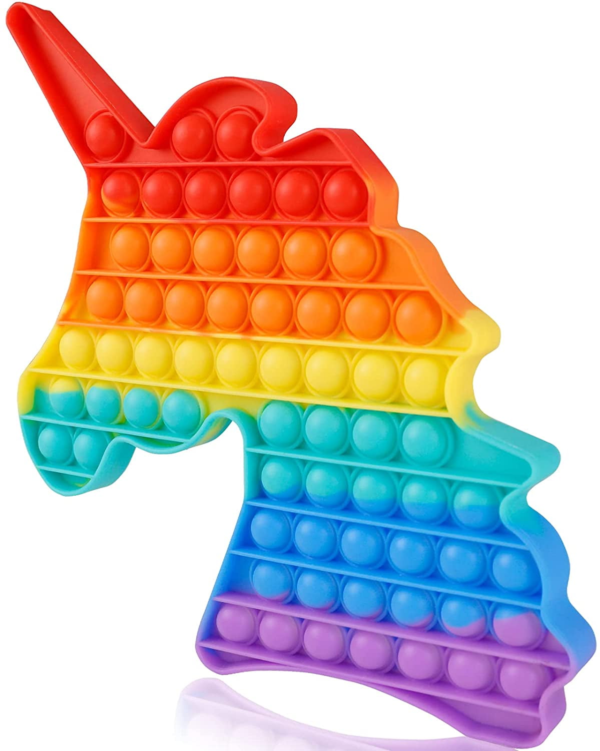 Push Pop Bubble It Silicone Sensory Fidget Rainbow Toy Autism Stress USA Unicorn 
