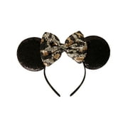 Disney Minnie Mouse Fashion Cheetah Sequin Bow Headband
