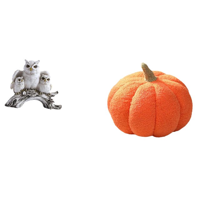 Figuras de búho,Figuras de búho,animales artificiales,artesanías,decoración del hogar,Figura en miniatura de búho moderna para dormitorio,Almohadas de calabaza de Halloween,Almohadas de