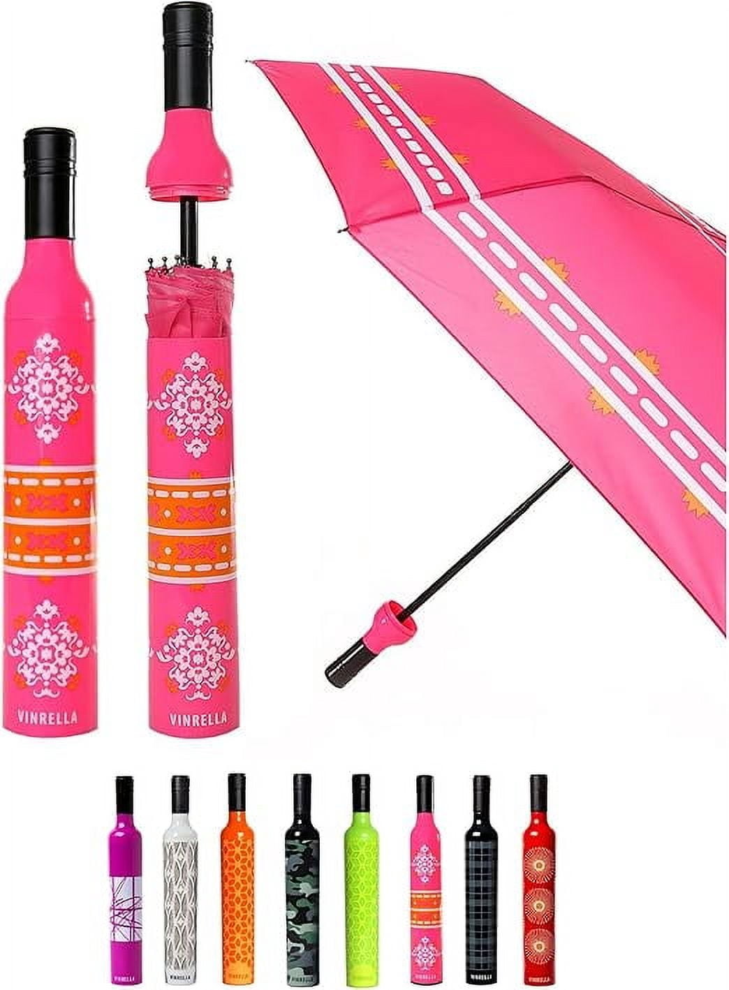 Vinrella 142-B Wine Bottle Umbrella Boho Pink