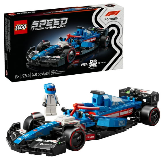 LEGO Speed Champions Visa Cash App RB VCARB 01 F1 Race Car Model Kits - Building Sets for Adults, Ages 18  W/ Realistic Features - F1 DIY Crafts for Display - Gift Ideas for F1 Fans - 77246
