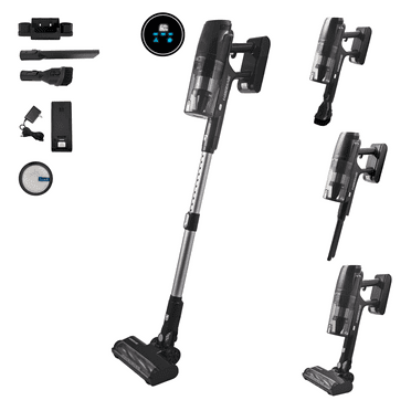 Farberware Cordless Elite Stick Vacuum Cleaner, Powerful Suction with 3 Speeds for Carpet and Hard Floors, Converts to Handheld Vacuum, LED Screen