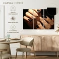 thumbnail image 4 of Elephant Stock Classy Neutral Nails Wall Art - Horizontal Multi Panel Canvas - Salon Wall Decor - Fashion And Beauty Multi Panel - Black And Beige Decor - 57" x 36", 4 of 4