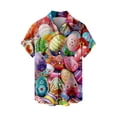 thumbnail image 1 of Wyzesi Jack Shirt Men Large Male Spring and Summer Easter Day Short Shirt Lapel Fully Printed Printed Single Shirt with Pocket Brown Shirt Men Off The Shoulder, 1 of 4