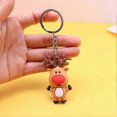 thumbnail image 5 of Christmas key chain, PVC lanyard Santa Claus Christmas tree reindeer snowman key ring Christmas decoration key decoration (multicolour 4pcs), 5 of 5