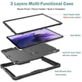 thumbnail image 4 of For Samsung Galaxy Tab S7 FE Silicone + PC Shockproof Protective Case with Holder, 4 of 9