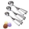 thumbnail image 1 of Juego de 3 cucharas para galletas de acero inoxidable duraderas para masa de galletas para hornear cupcakes con bolas de melón Sincero Electrónica, 1 of 5