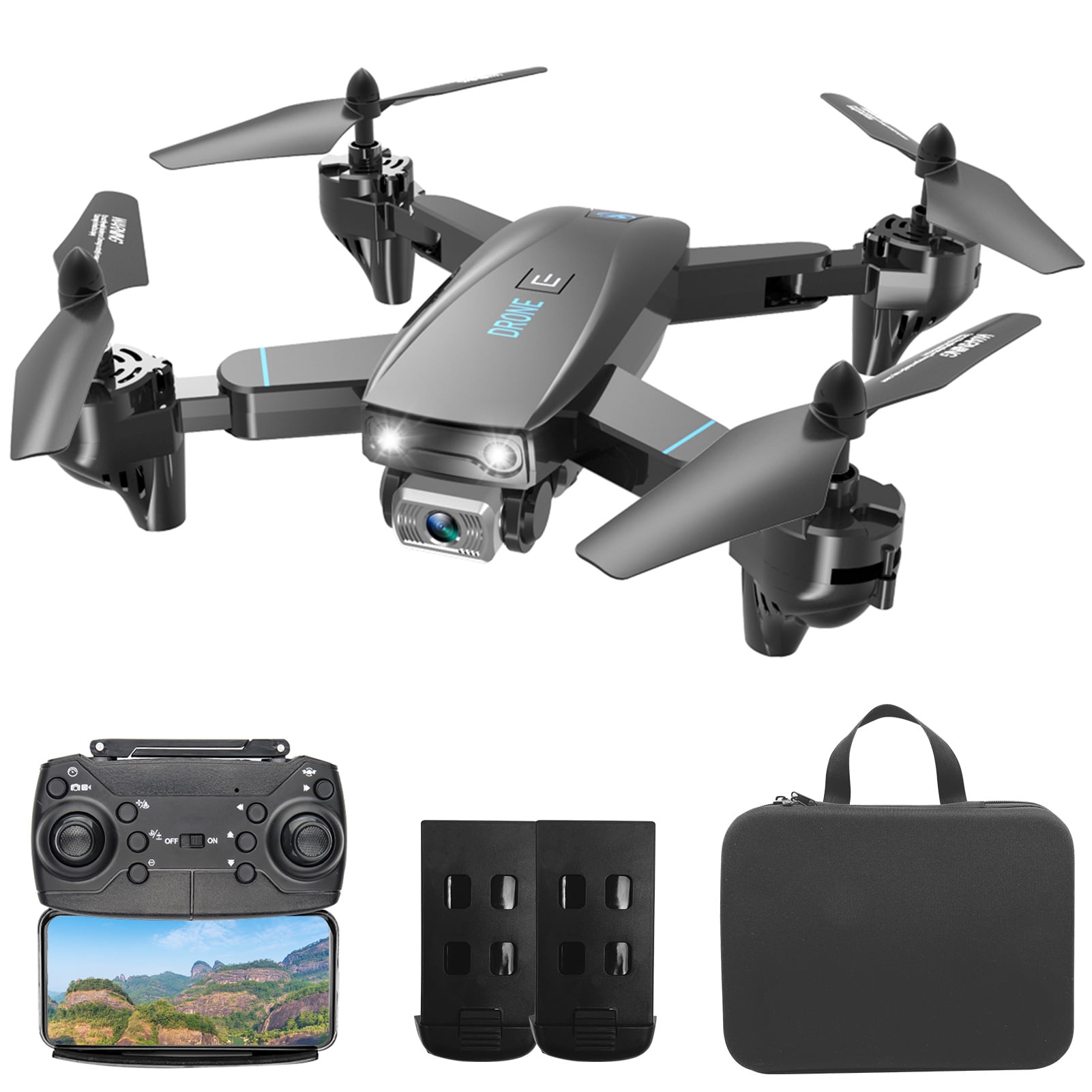 Details about   FPV RC Drone with 4K HD Dual Camera WiFi Flying Quadcopter Drone 2 Batteries 