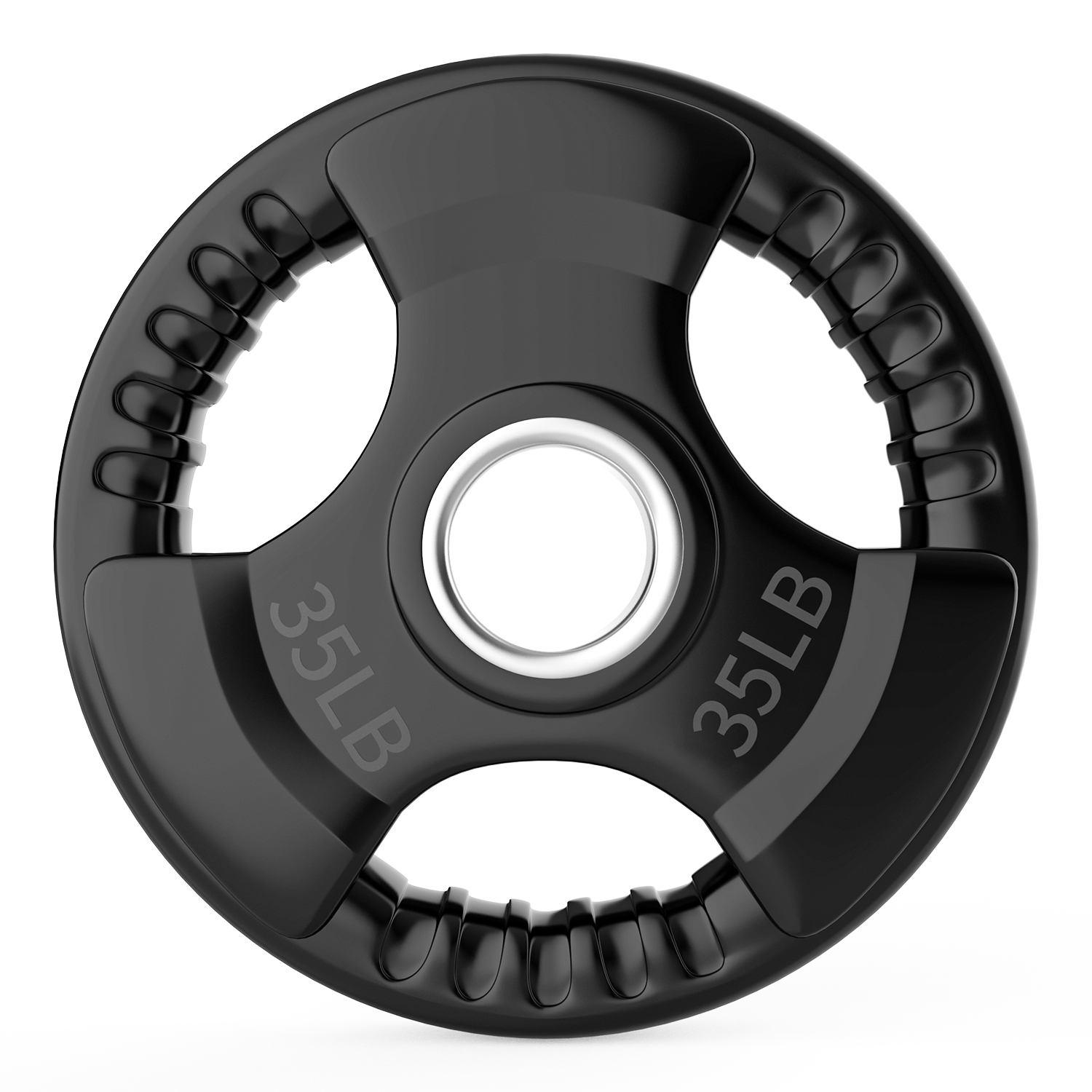 FIXTECH Rubber Weight Plates 2Inch Cast Iron Grip Plates Olympic