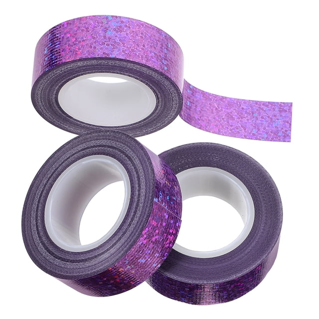 HEALEEP 3 Rolls Multi-function Duct Tape Purple Gauze Strong Viscosity Daily Item Beautification For Stationery Users
