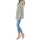 thumbnail image 5 of Qarigey Nlife - Camiseta de manga corta con cuello y volantes de leopardo para mujer Prendas para la parte del cuerpo verde S Qarigey AP002395-05, 5 of 6