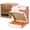 Classic Red Print, variant on Pizza Boxes 12 inches x 12 inches x 2 inches [50 pieces] White Corrugated Cardboard Box | Breathable, oil-resistant, durable, suitable for pizza, catering, or shipping applications.
